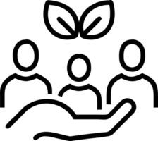 Eco friendly customer service team assisting clients with sustainable practices vector