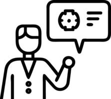 Doctor explaining AI diagnosis tool to medical team vector