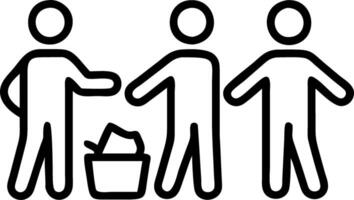 Diverse team sorting recyclables in office each taking responsibility for waste management vector