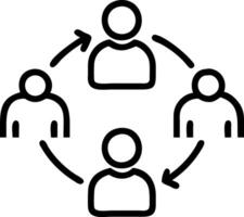 Diverse professionals networking at conference with copy space vector