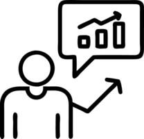 Digital marketing manager reviewing KPIs in a plain office with copy space vector