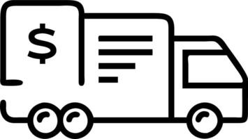 Delivery driver calculating fuel expenses vector
