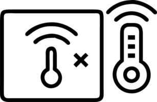 Dark background with AI powered smart thermostat for industry vector