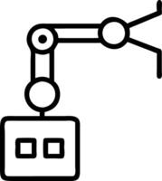 Dark background with AI powered control box for machine automation vector