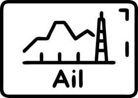 Dark background with AI powered tablet showing factory data vector