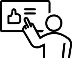 Customer engaging in digital product experience with interactive touchscreen in retail store vector