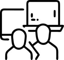 Creative team using tablets for design work bokeh background copy space on right. vector