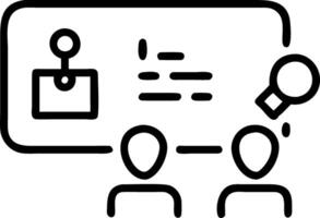 Creative team using whiteboards for ideas soft abstract background copy space on left. vector
