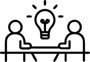 Creative team brainstorming growth ideas on bokeh background Set 5 vector