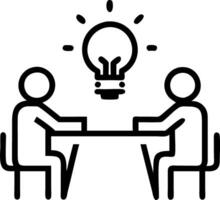 Creative team brainstorming growth ideas on bokeh background Set 3 vector