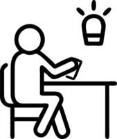 Creative artist developing new projects on plain background vector