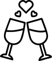 Couples toasting with champagne at romantic anniversary copy space above. Set 2 vector