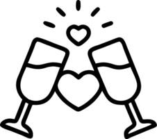 Couples toasting at engagement party with sparkling drinks copy space above. Set 4 vector