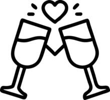 Couples toasting at engagement party with sparkling drinks copy space above. Set 3 vector