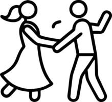 Couples dancing at a romantic outdoor soire with fairy lights copy space below. Set 2 vector