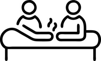 Couple sharing a relaxing spa session at home copy space on right Set 6 vector