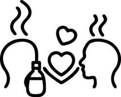 Couple practicing aromatherapy with essential oils copy space on left Set 2 vector