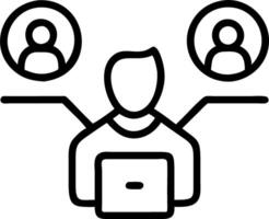 Community Manager Organizing Virtual Event vector