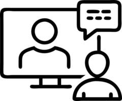 Community Manager Hosting Interactive Webinar vector