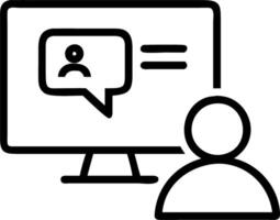 Community Manager Hosting Webinar vector