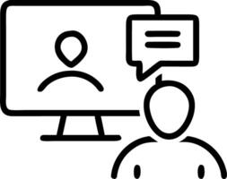 Community Manager Facilitating Virtual Workshop vector