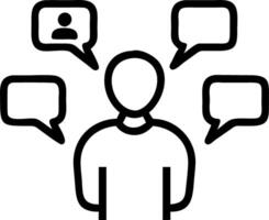 Community Manager Facilitating Focus Group vector