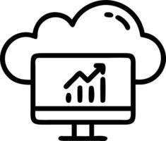 Cloud services specialist monitoring cloud performance with bokeh digital art background space for text vector