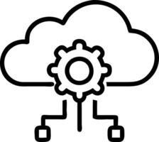 Cloud services manager optimizing resources with soft abstract digital art and copy space vector
