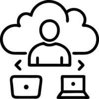 Cloud developer creating cloud apps with bokeh digital art background ample copy space vector