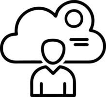 Cloud consultant advising businesses with soft abstract digital art and copy space vector