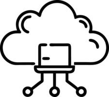 Cloud architect designing scalable solutions with bokeh digital art and copy space vector