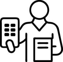 Close up portrait of logistics manager with financial documents Set 3 vector