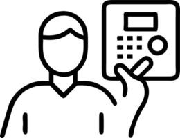 Close up portrait of logistics manager with financial documents vector