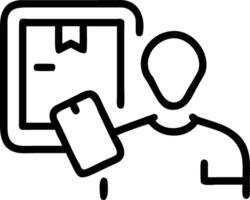 Close up portrait of logistics coordinator managing shipments on tablet Set 6 vector