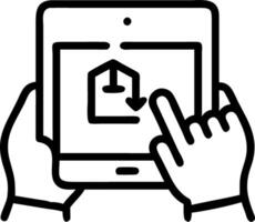 Close up portrait of logistics coordinator managing shipments on tablet Set 4 vector