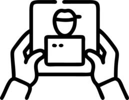 Close up portrait of logistics coordinator managing shipments on tablet Set 2 vector