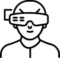 Close up portrait of logistics analyst using financial tools vector