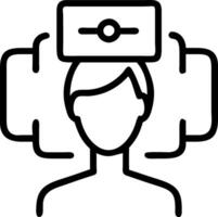 Close up portrait of business leader using predictive analytics for digital transformation with copy space Set 2 vector