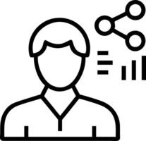 Close up portrait of business analyst utilizing big data analytics for digital transformation with copy space vector