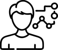 Close up portrait of business leader using predictive analytics for digital transformation with copy space Set 3 vector