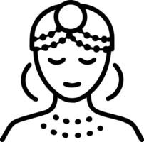 Close up portrait of a woman enjoying a steam sauna with beads on her forehead copy space on side. Set 13 vector