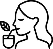Close up portrait of a woman enjoying a steam sauna with beads on her forehead copy space on side. Set 4 vector