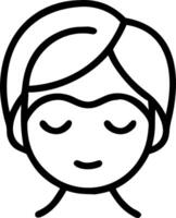 Close up portrait of a woman enjoying a steam sauna with beads on her forehead copy space on side. Set 2 vector