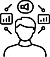 Close up portrait of a marketer with digital marketing augmented reality overlay copy space available Set 2 vector