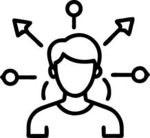 Close up portrait of a marketer with digital marketing augmented reality overlay copy space available vector