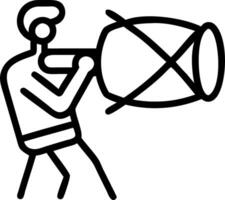 Close up portrait of a man playing a traditional drum dhol copy space below. vector