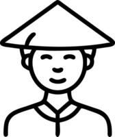 Close up portrait of a man wearing a traditional hat with intricate embroidery and copy space to the left. vector
