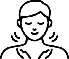 Close up portrait of a man enjoying aromatherapy massage copy space below. vector