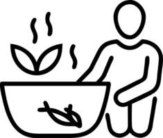 Close up portrait of a man enjoying a relaxation bath with bubbles copy space above. Set 3 vector