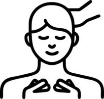 Close up portrait of a man enjoying a holistic massage with essential oils copy space above. vector